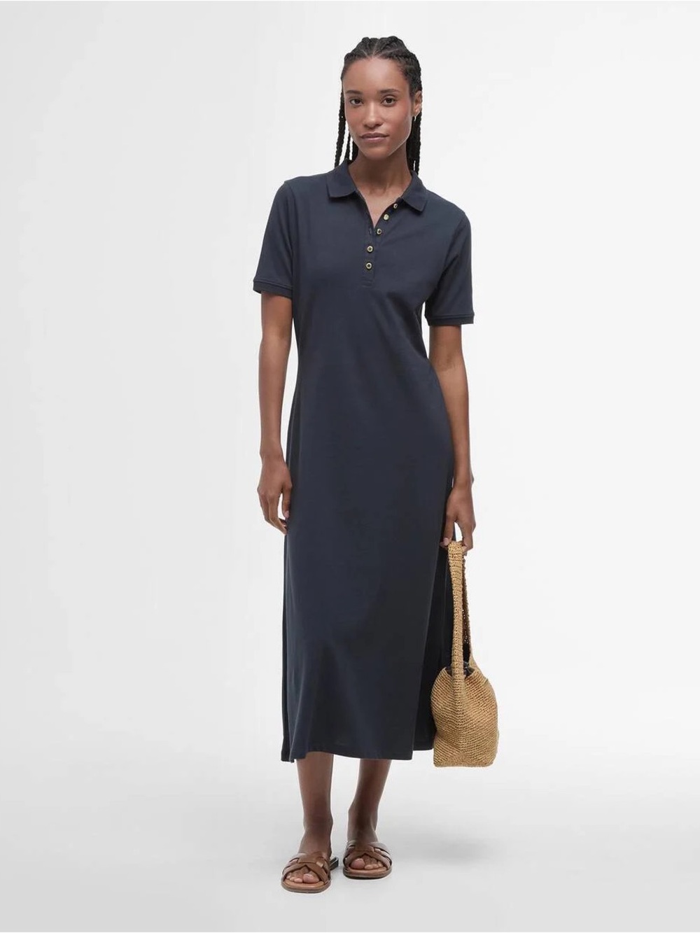 BARBOUR CELESTE MIDI POLO DRESS